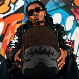 PRE-SALE - Sprayground - B8702 - BROWN CHECK GHOST DRIP BACKPACK