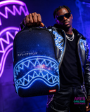 PRE-SALE - Sprayground - B8616  - SHARK CENTRAL NEON NEBULA BACKPACK