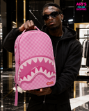 PRE-SALE - SPRAYGROUND - PINK NEW CHECK FACES BACKPACK - B8715