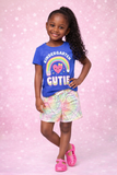 Garanimals Girls Tie-Dye Shorts – Colorful, Comfortable & Lightweight Everyday Wear- MULTI COLOUR